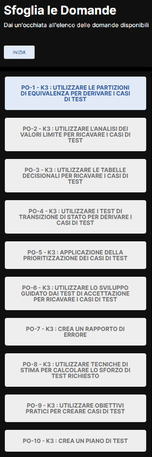 Contents of Practical Tester Training Platform